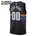 Maillot NBA Denver Nuggets Personnalisable Nike 2025-26 City Edition Noir Swingman - Enfant